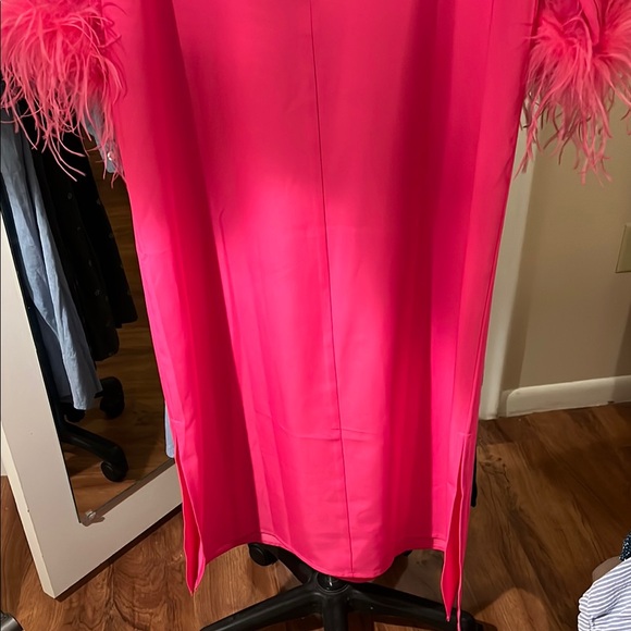 Tuckernuck Hot Pink Feather Jamie Dress - Picture 7 of 7